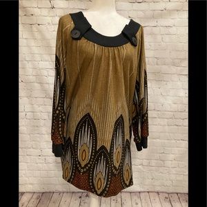 Aziza Retro Midi Dress Size L